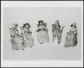 Gentleman Reading to Four Ladies