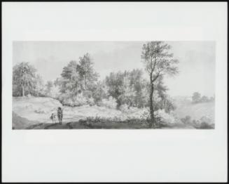 Landscape With A Boy And A Man On A Path
