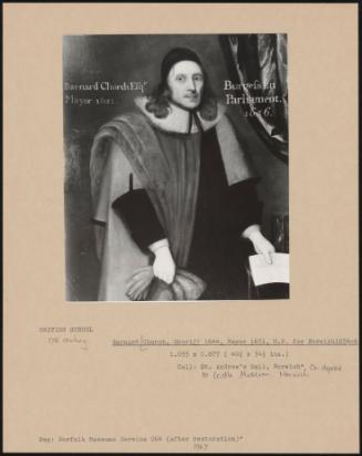 Bernard Church, Sheriff 1644, Mayor 1651, Mp For Norwich 1654–6