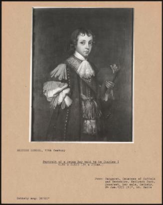 Portrait Of A Young Boy Said To Be Charles