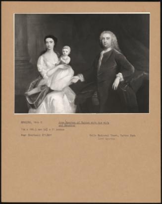 John Egerton Of Tatton With His Wife And Daughter