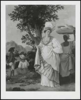 A Lady Attended By A Servant, Two Negroes Beyond, One Of A Set Of Seven