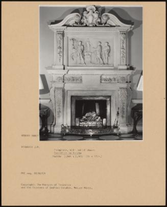 Fireplace, with Relief Above: Sacrifice to Apollo