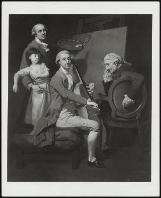 Portrait Of The Artist, With A Young Girl (Possibly His Daughter) And Two Gentlemen Seated