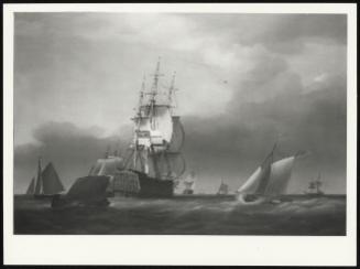 A Seascape With Men Of War And Small Craft