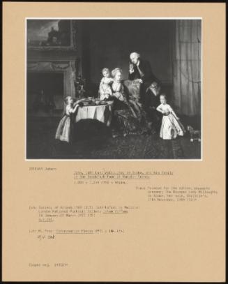 John, 14th Lord Willoughby De Broke, and His Family in the Breakfast Room at Compton Verney