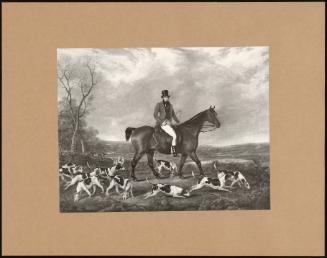 Portrait Of A Mounted Huntsman With Hounds