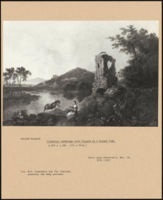 Classical Landscape With Figures By A Ruined Tomb