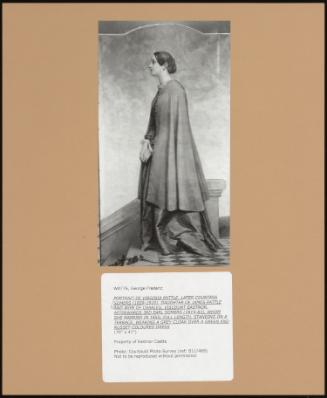 Portrait Of Virginia Pattle, Later Countess Somers (1829-1910), Daughter Of James Pattle And Wife Of Charles, Viscount Eastnor, Afterwards 3rd Earl Somers (1819-83), Whom She Married In 1850; Full Length, Standing On A Terrace, Wearing A Grey Cloak Over A Green And Russet-Coloured Dress