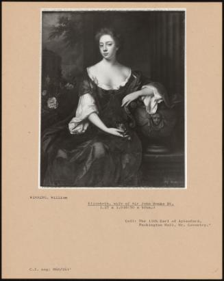 Elizabeth, Wife Of Sir John Banks Bt