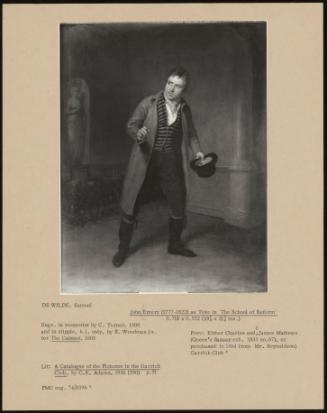 John Emery (1777-1822) as Tyke in "The School of Reform"