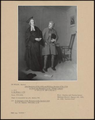 John Bannister (1760-1836) and William Parsons (1736-1795) as Scout and Sheepface in the "Village Lawyer"