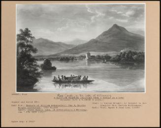Ross Castle, in the Lake of Killarney; a Scottish Mountain Landscape with a Castle on a Lake