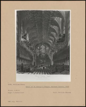 Choir Of St George's Chapel. Windsor Castle, 1818