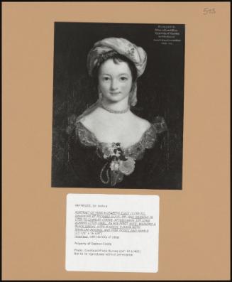 Portrait Of Miss Elizabeth Eliot (1739-71), Daughter Of Richard Eliot, Mp, And Married In 1759 To Charles Cocks, Afterwards 1st Lord Somers (1725-1806), As His First Wife; Wearing A Black Dress, With A White Turban With Jewelled Edging, And Pink Roses And Pearls