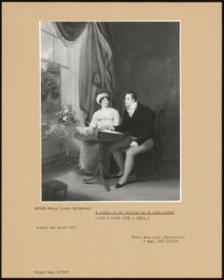 A Couple In An Interior By An Open Window