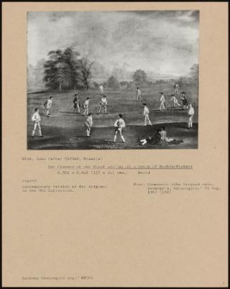 The Clubmen Of The Royal Academy At A Match Of Double-Wickets