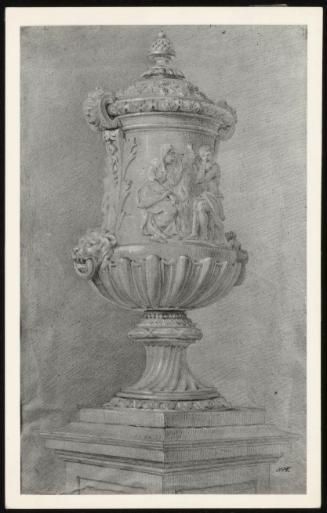 Urn Decorated with a Caved Relief of Vertumnus and Pomona