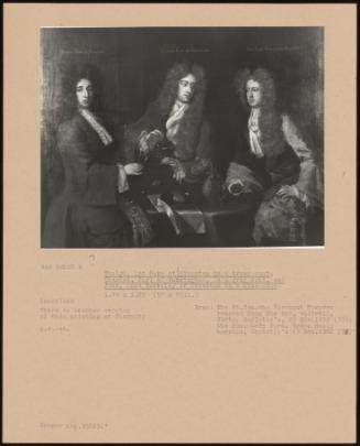 Evelyn, 1st Duke Of Kingston In A Brown Coat, Charles Earl Of Burlington, In A Grey Coat, And John, Lord Berkeley Of Stratton In A Blue Coat