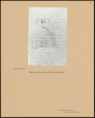 Pantheon, Rome, Plan, Elevation And Section