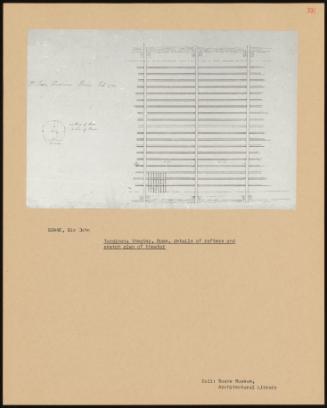 Tordinona Theatre, Rome, details Of Rafters And Sketch Plan Of Theatre