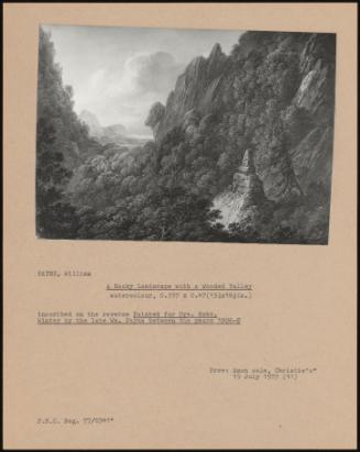 A Rocky Landscape With A Wooded Valley