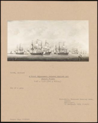 A Naval Engagement Between English And French Fleets