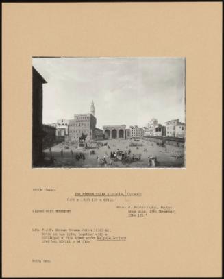 The Piazza Della Signoria, Florence