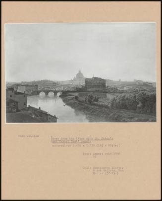 Rome From The Tiber With St. Peter's And Castel Sant'angelo