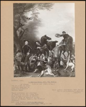 A Hunting Scene with Two Horses