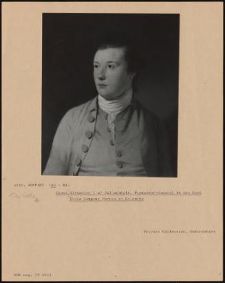 Claud Alexander I Of Ballochmyle, Paymaster-General To The East India Company Forces In Calcutta