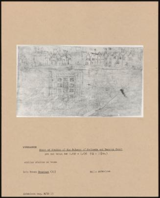 Sheet Of Studies Of The Palaces Of Oatlands And Hampton Court