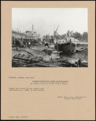 A Barge Builder's Yard At Rochester