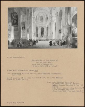 The Interior Of The Church Of St. Sulpice, Paris