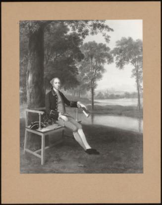 Portrait Of A Gentleman Sitting In A Woody Landscape