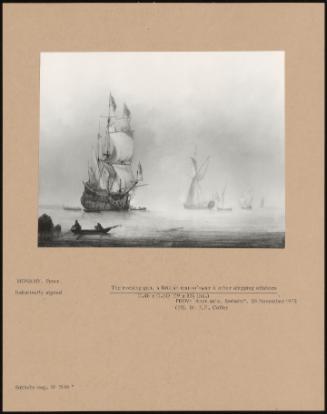 The Evening Gun, A British Man-O'-War & Other Shipping Offshore