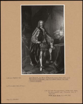 John Manners, 3rd Duke Of Rutland In Garter Robes 1695-1770 The Brother Of Elizabeth, 1st Viscountess Galway, And Lady Frances Arundell