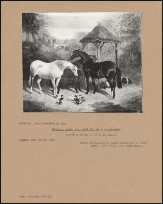 Horses, Pigs And Poultry In A Landscape