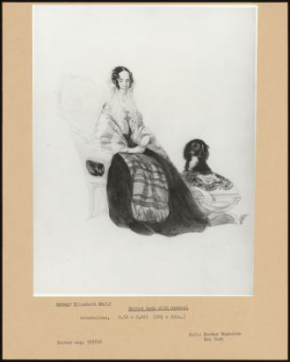Seated Lady With Spaniel