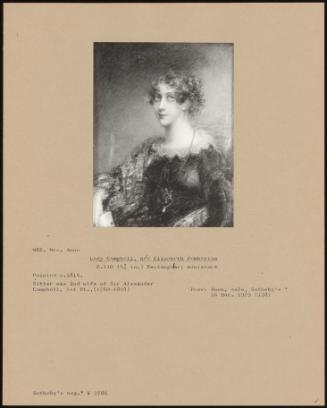 Lady Campbell, Nee Elizabeth Pemberton