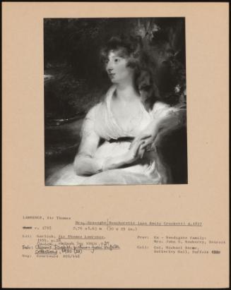 Mrs. Ayscoghe Boucherette (née Emily Crockett) D. 1837