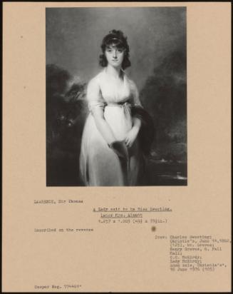 A Lady Said To Be Miss Sweeting, Later Mrs. Alnutt