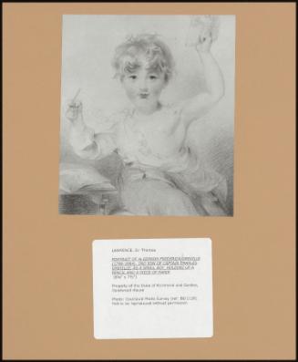 Portrait Of Algernon Frederick Greville (1798-1864), 2nd Son Of Captain Charles Greville; As A Small Boy, Holding Up A Pencil And A Piece Of Paper