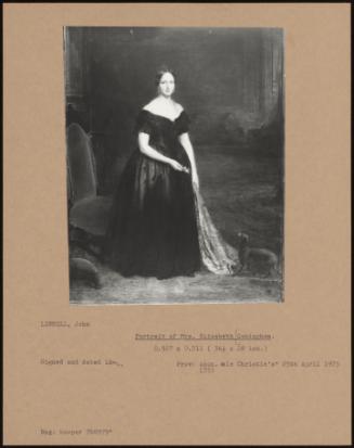 Portrait Of Mrs. Elizabeth Coningham.