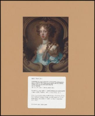 Portrait Of Lady Frances Norcliffe (1654-1731), Bust-Length, In A Pale Blue Dress With A Pearl Clasp, In A Sculpted Cartouche