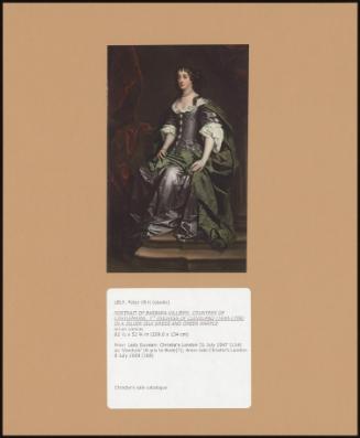 Portrait Of Barbara Villiers, Countess Of Castlemaine, 1st Duchess Of Cleveland (1640-1709) In A Silver Silk Dress And Green Mantle