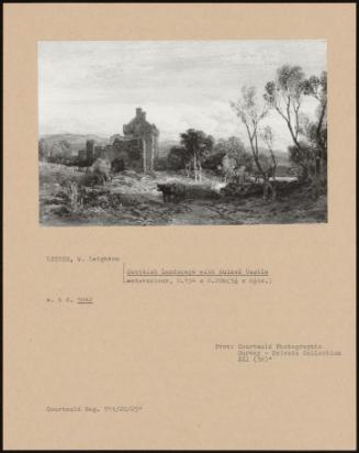 Scottish Landscape With Ruined Castle