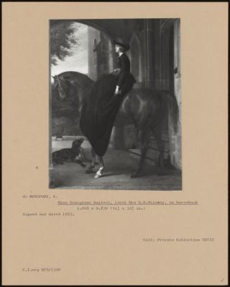 Miss Georgina Bulteel, Later Mrs H.B.Milday, On Horseback
