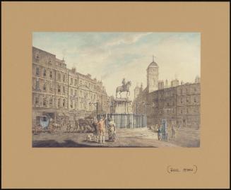 Charing Cross, London, Showing The Various Buildings Around The Square, Many Of Which Are Identified