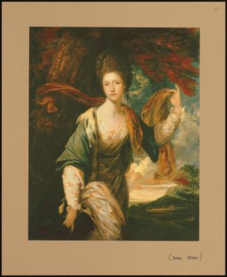 Portrait of Hon Jane Sanford, in a White and Gold Dress